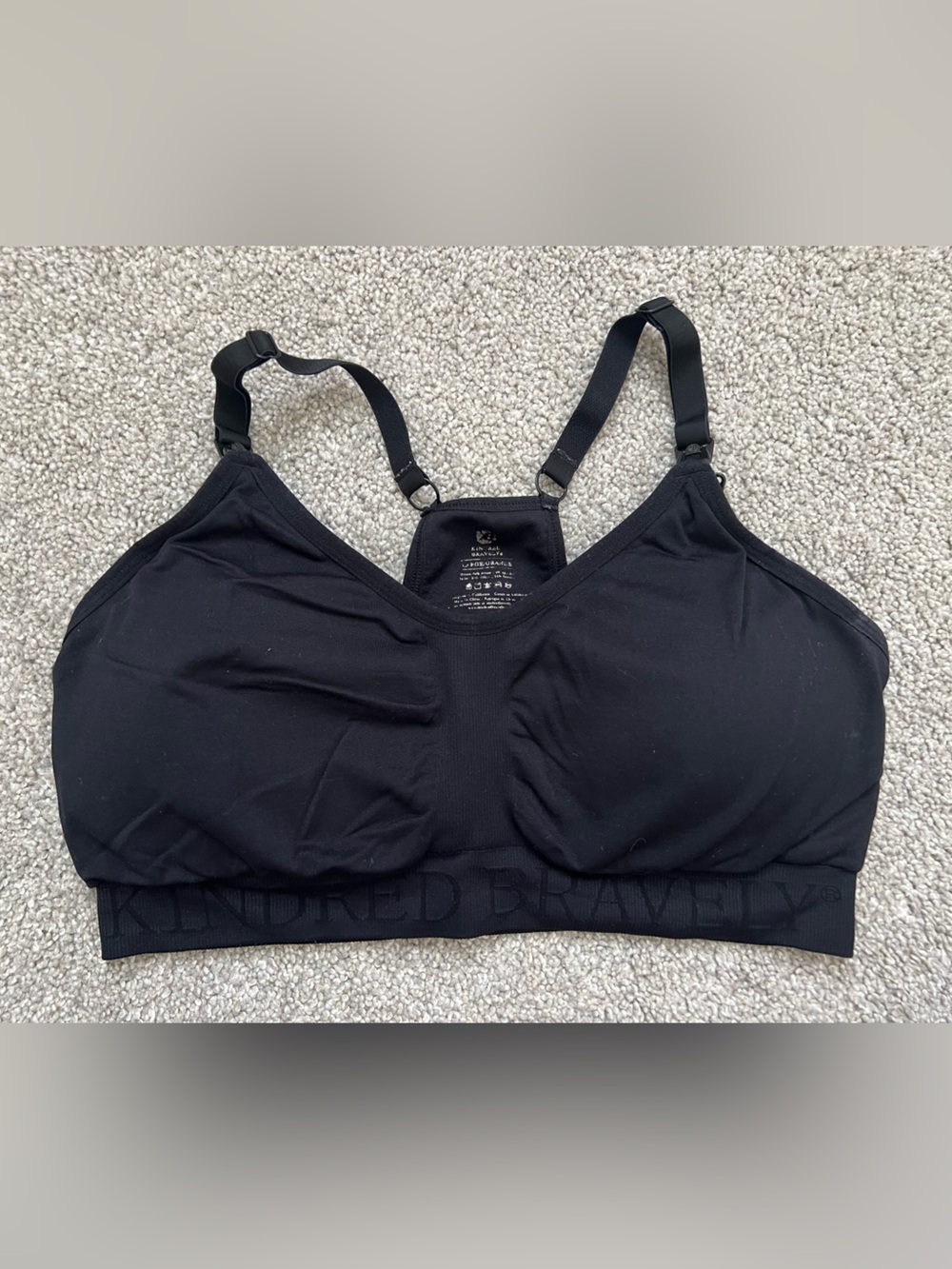Kindred Bravely Black Nursing & Maternity Sports Bra